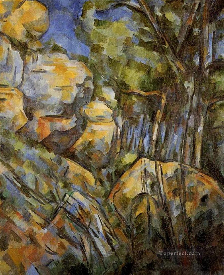 Rocks near the Caves below the Chateau Noir Paul Cezanne Oil Paintings